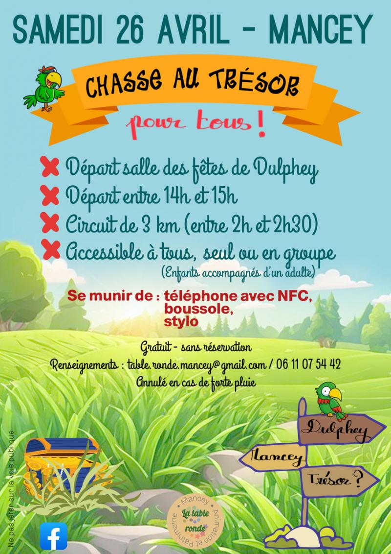 AFFICHE DE LA CHASSE AU TRÉSOR
