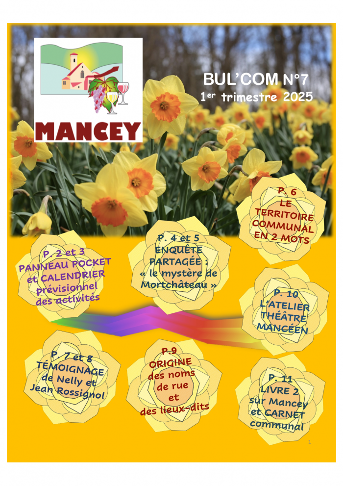 1ERE PAGE DE COUVERTURE DU BUL'COM DU 1ER TRIMESTRE