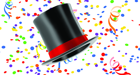 CHAPEAU DE CONSCRIT AVEC CONFETTIS